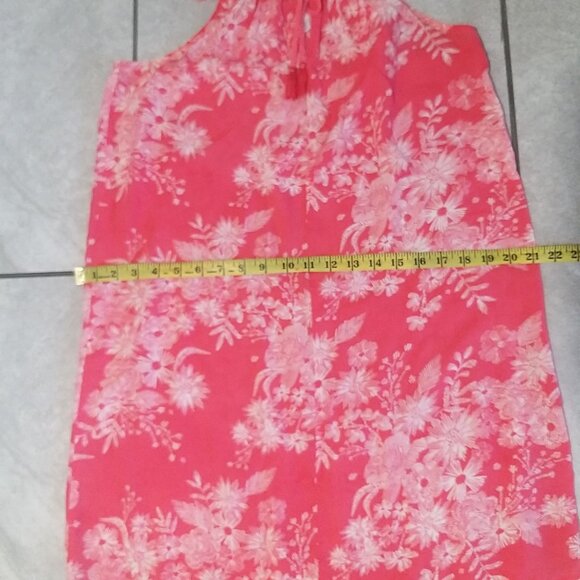 Gilligan & Omalley Pink and White Sleeveless Floral Blouse Size S - Picture 5 of 9